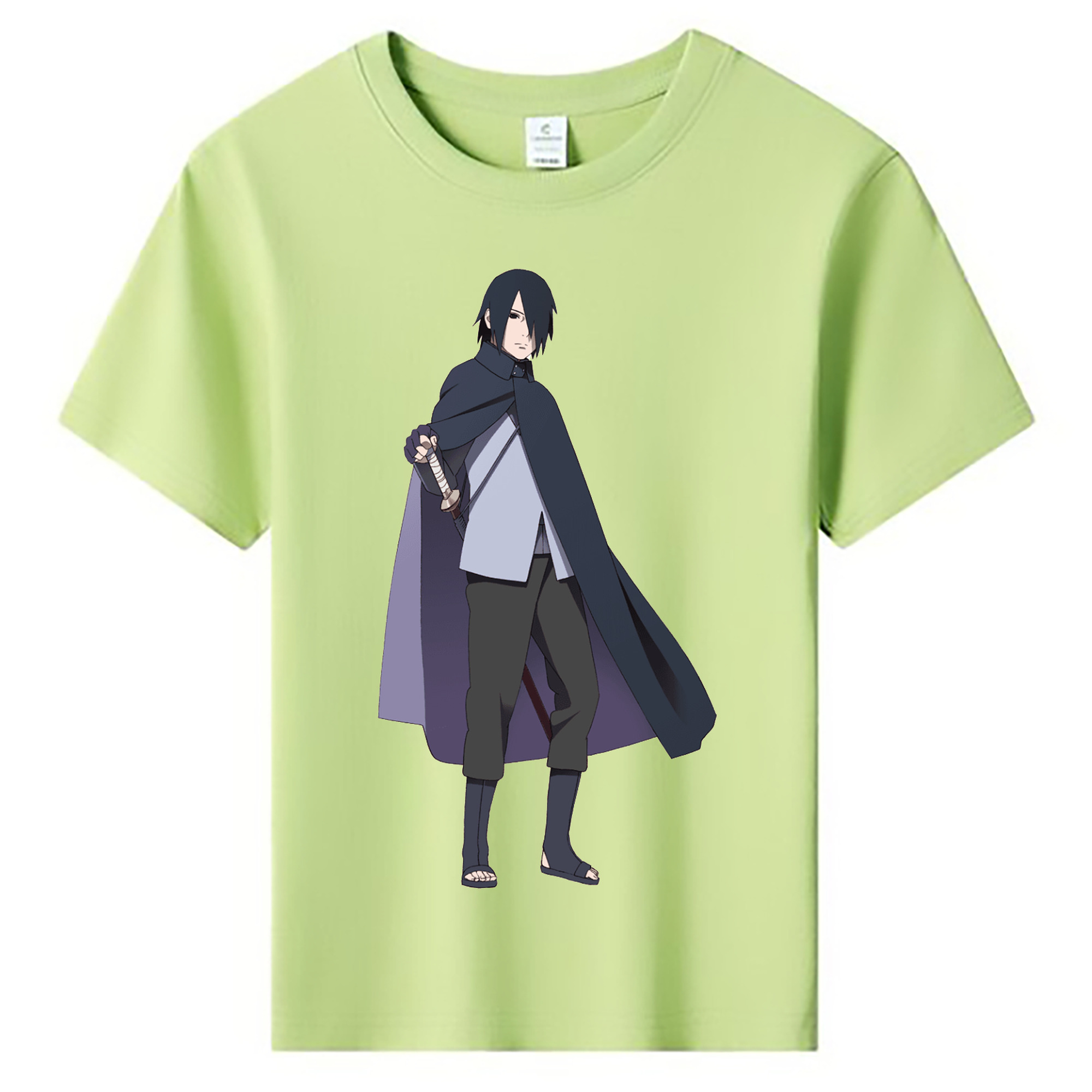 （画像用） NARUTO -ナルト- うちは サスケ Uchiha Sasuke 綿100％キッズTシャツ（フロントプリント）
